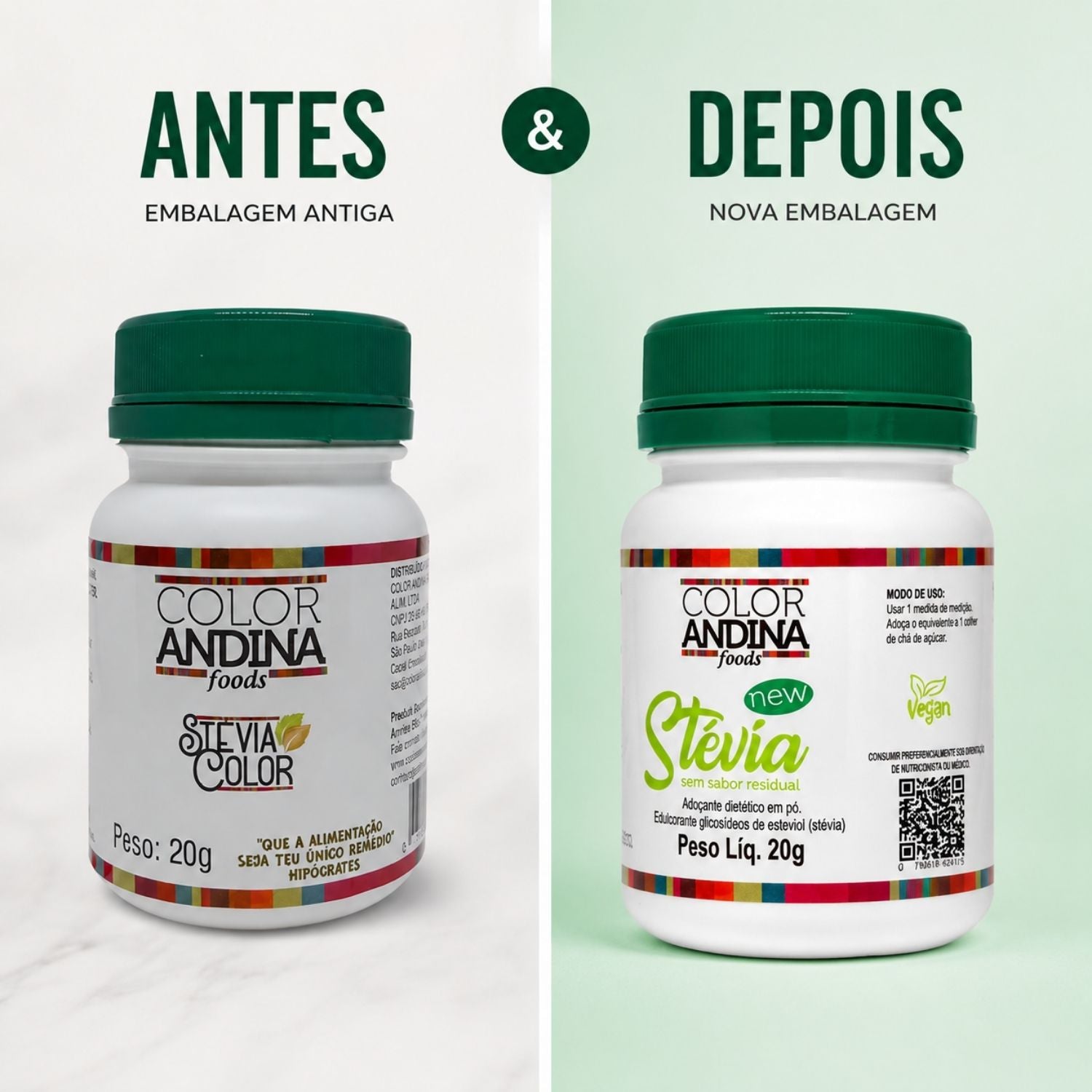 Adoçante Stevia 20g Color Andina (Nova Fórmula)