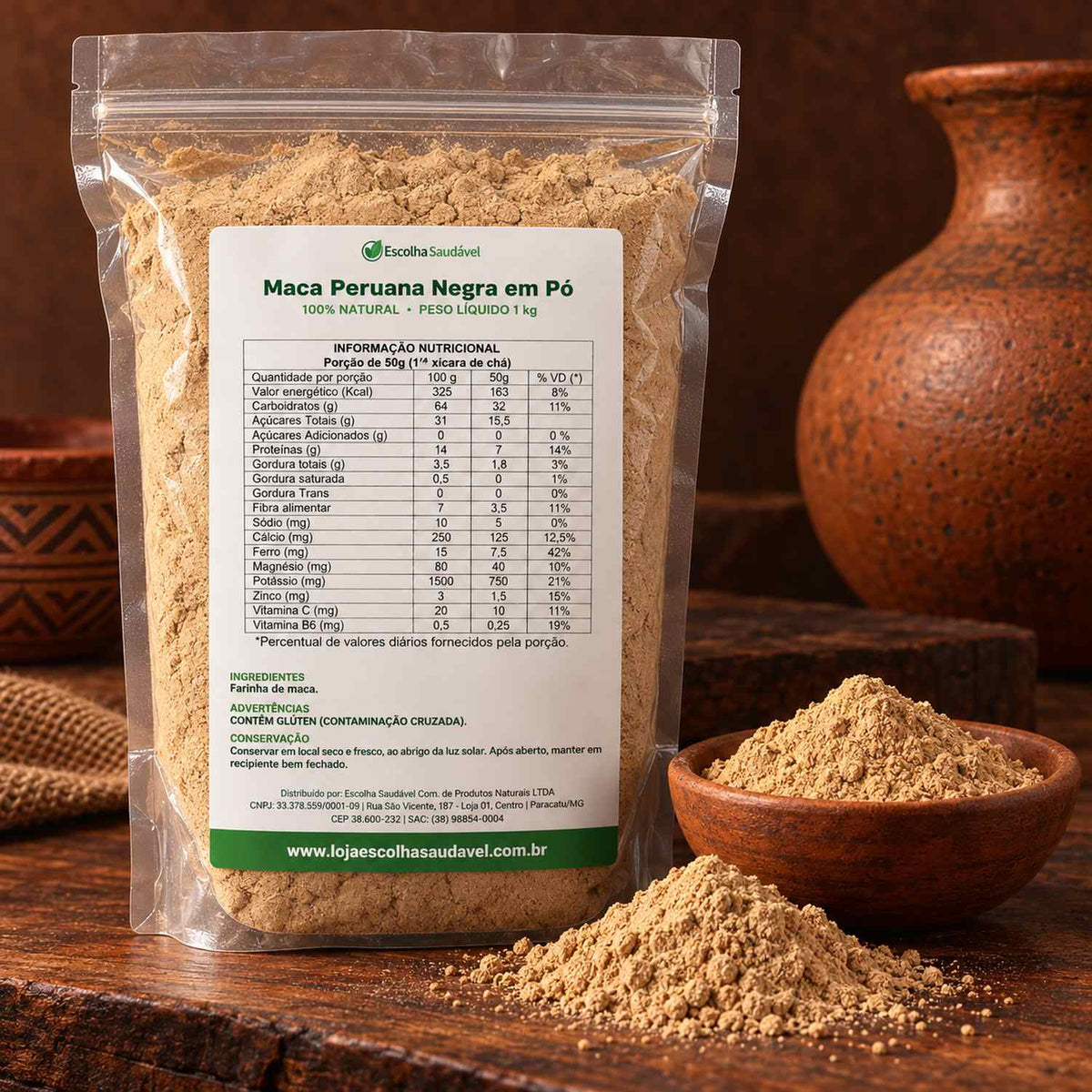 Maca Peruana Negra em Pó
