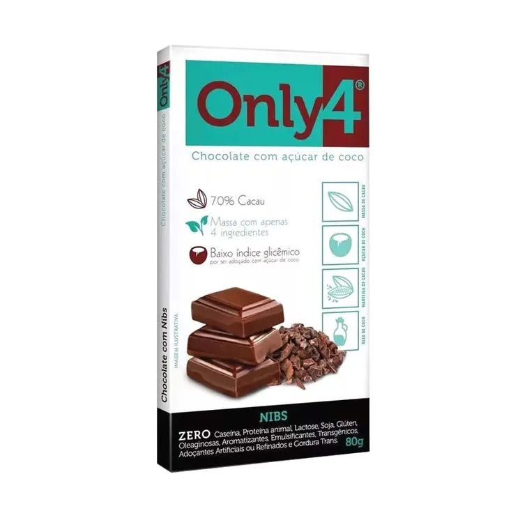 Barra de Chocolate Only4 70g (Vegano)