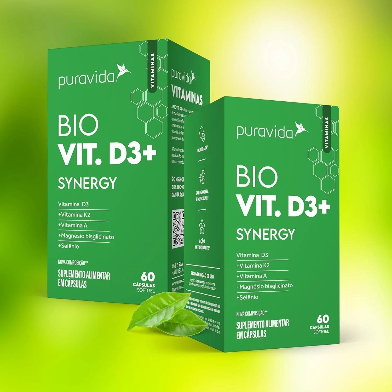 Bio Vitamina D3+ Synergy 60 Cápsulas Pura Vida