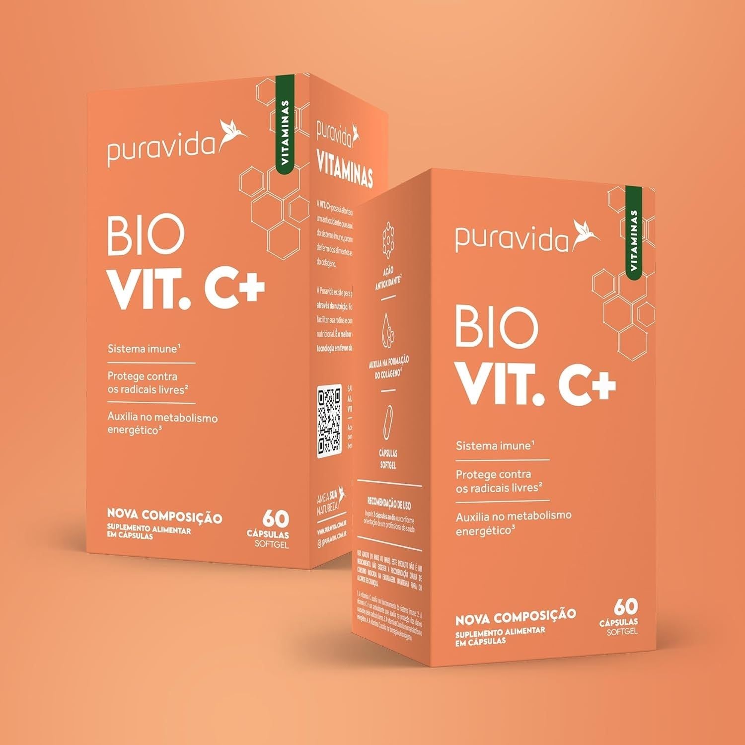 Bio Vitamina C 60 Cápsulas Pura Vida