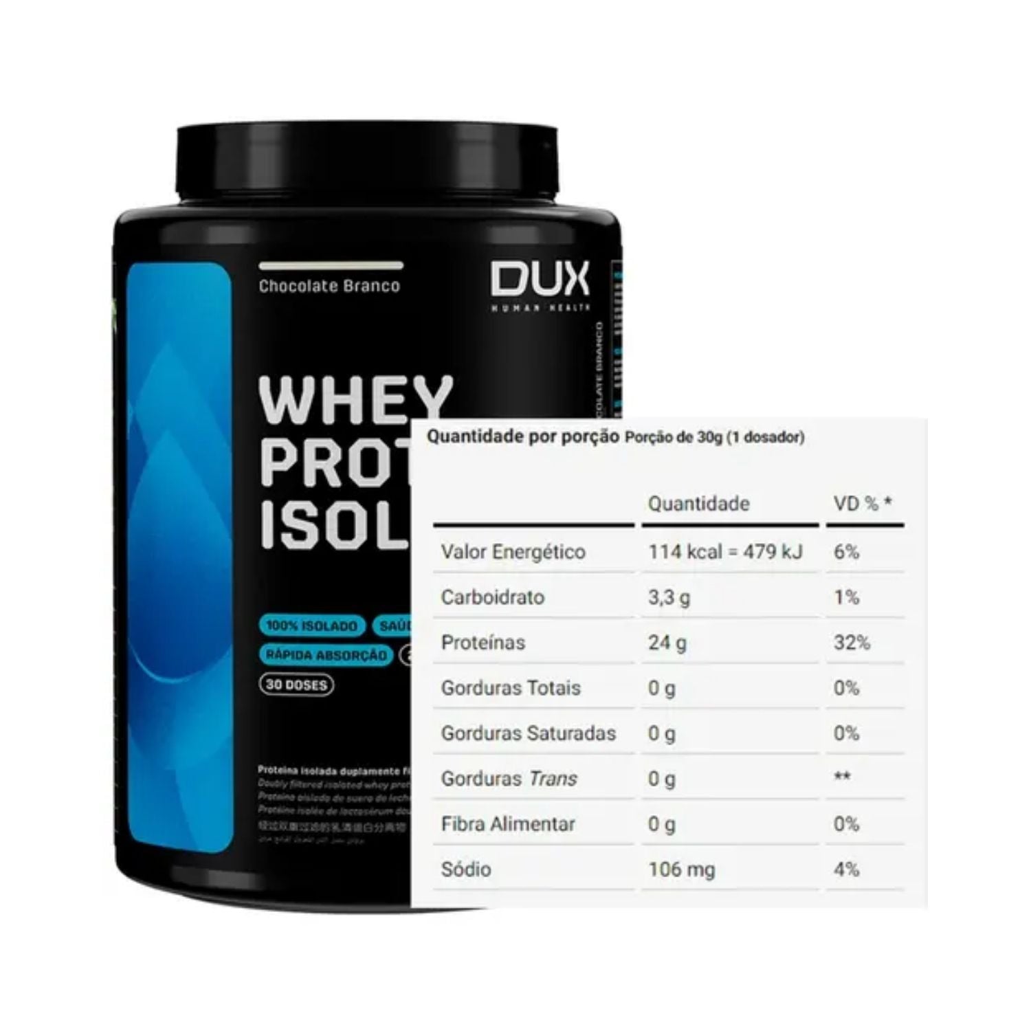Whey Protein Isolado 900g Dux