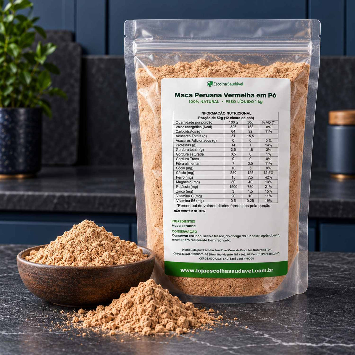 Maca Peruana Vermelha em Pó