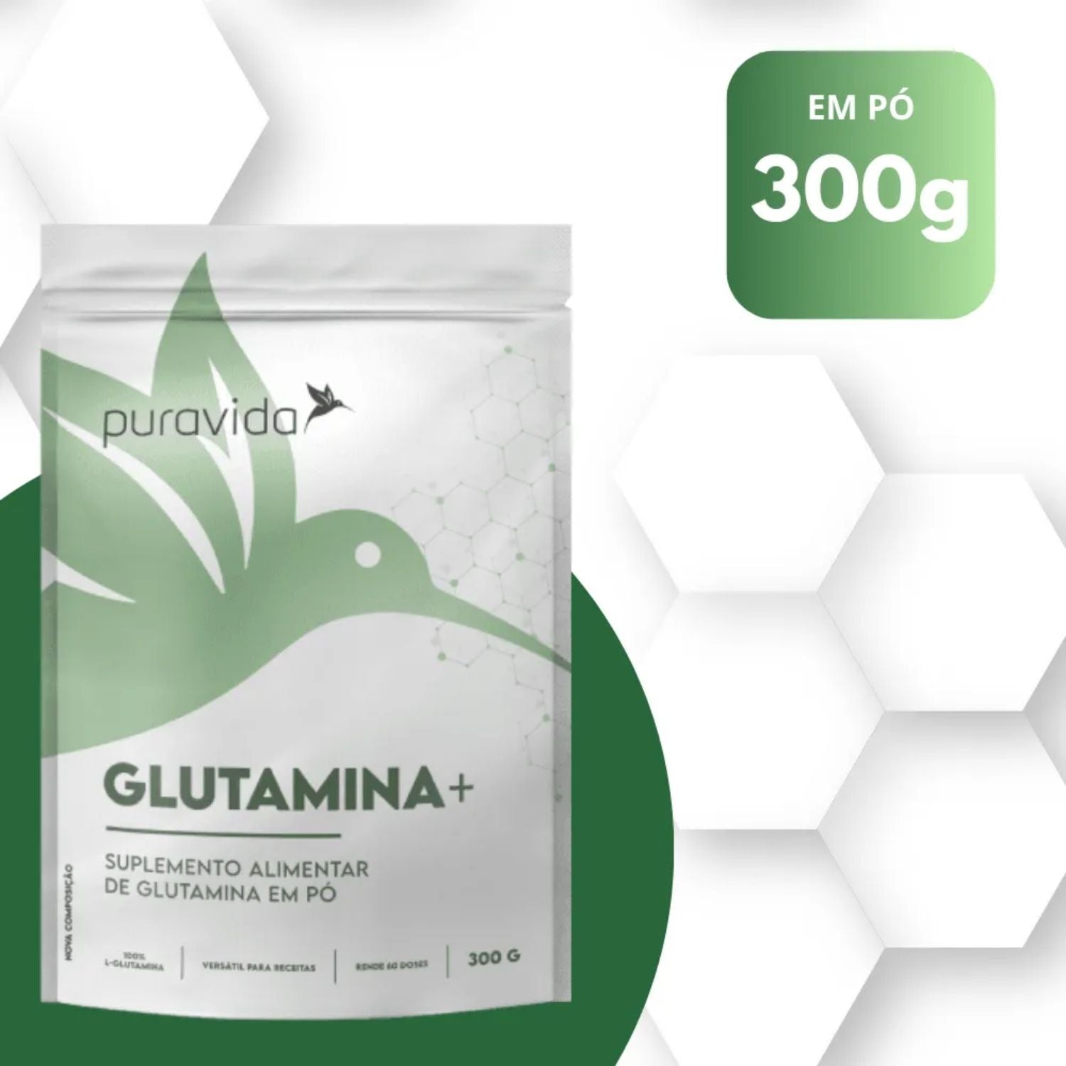 Glutamina 300g Pura Vida