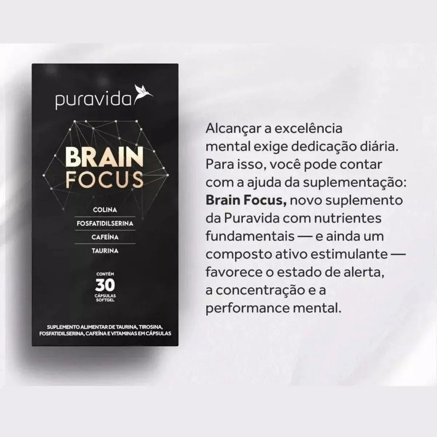 Brain Focus 30 Cápsulas Pura Vida