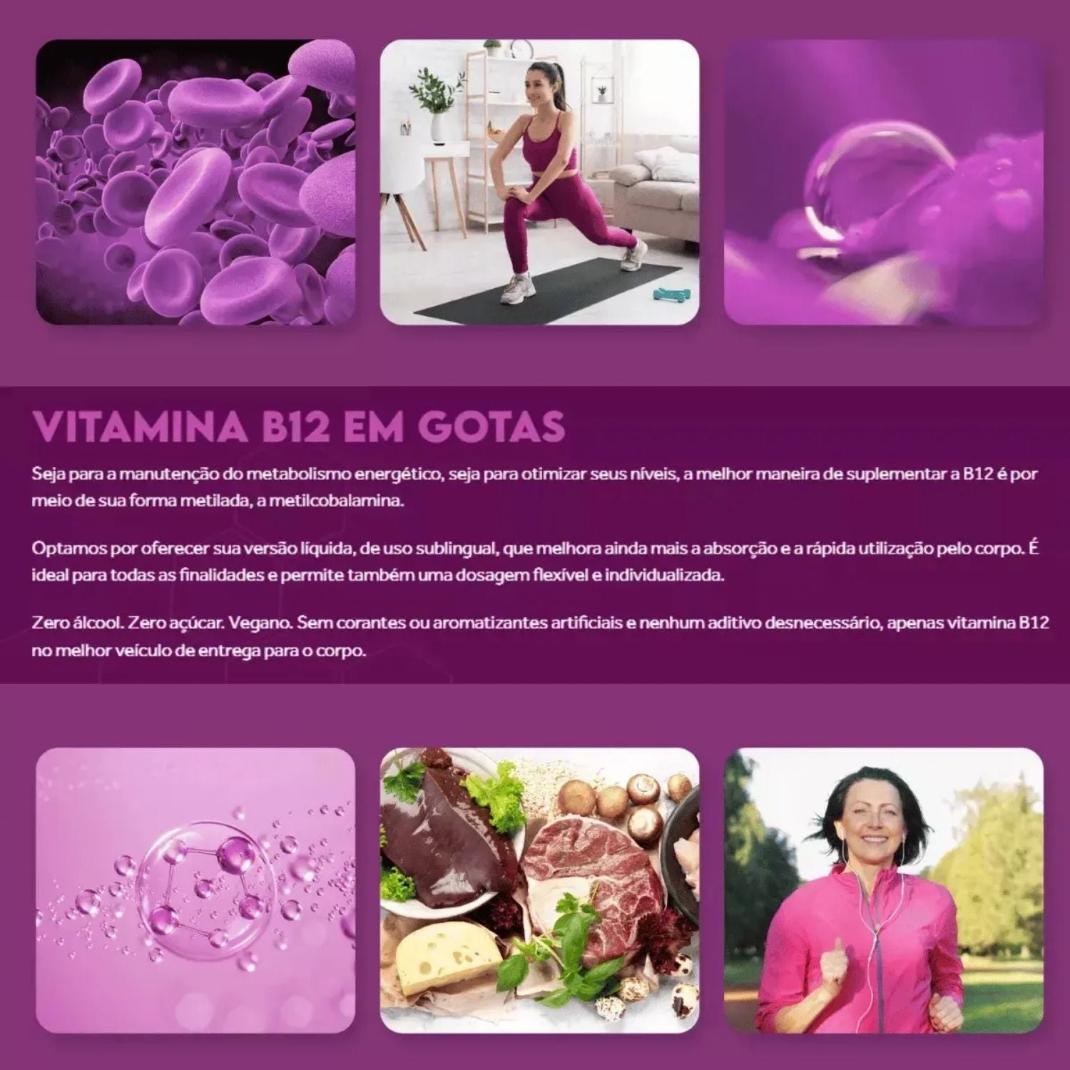 Bio Vitamina B12 Frutas Vermelhas 20ml Pura Vida
