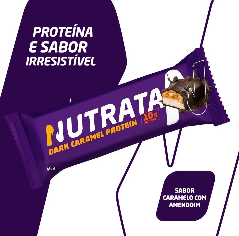 Barra de Proteina Caramel 45g Nutrata