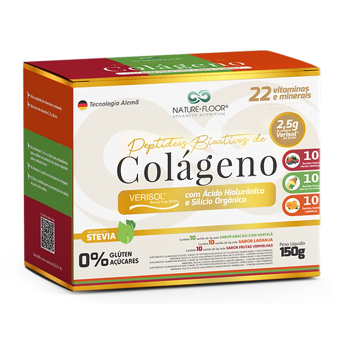 Colágeno Verisol com Ácido Hialurônico e Silício Orgânico 30 Saches Axis Nutrition