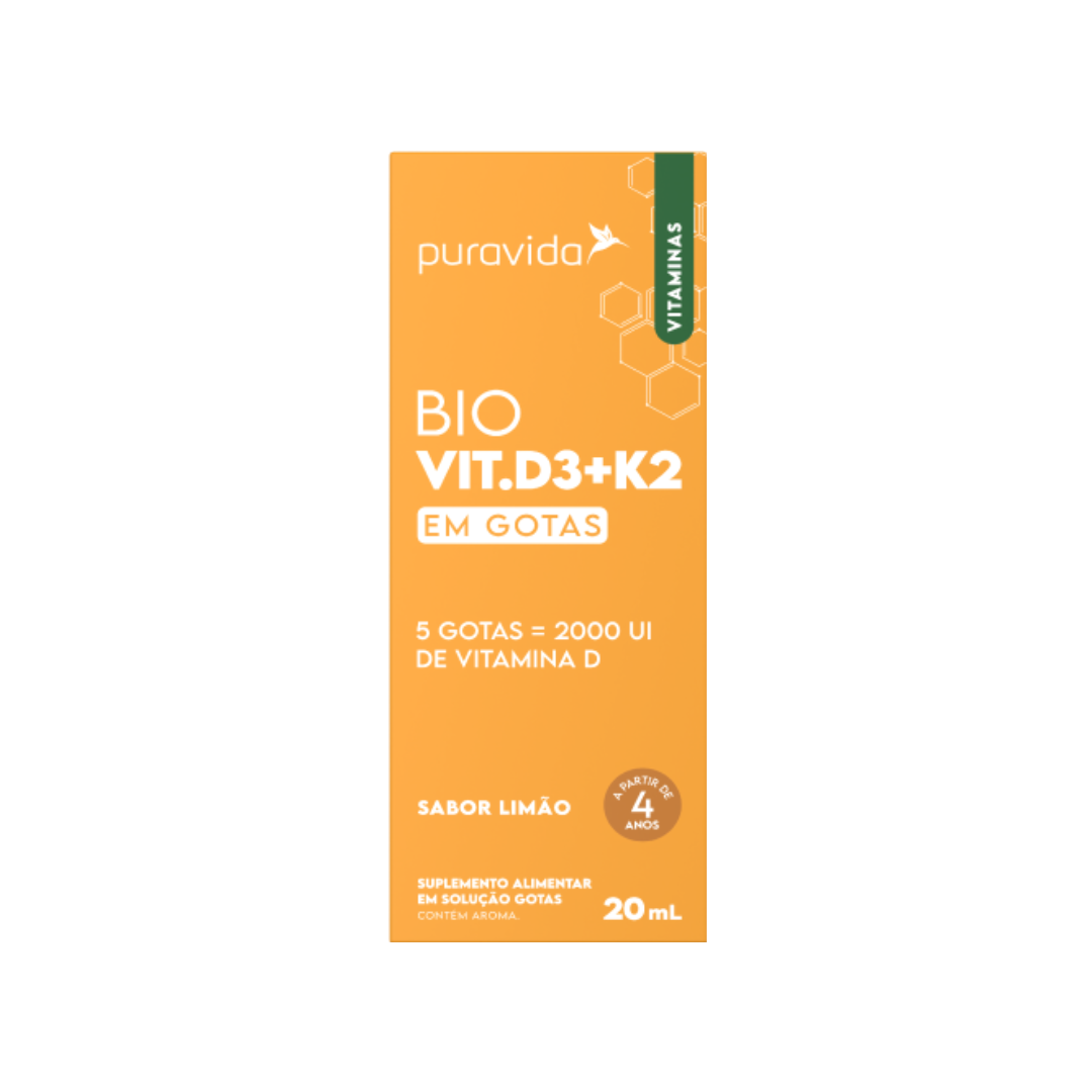 Vitamina D3 + K2 Gotas 20ml Pura Vida