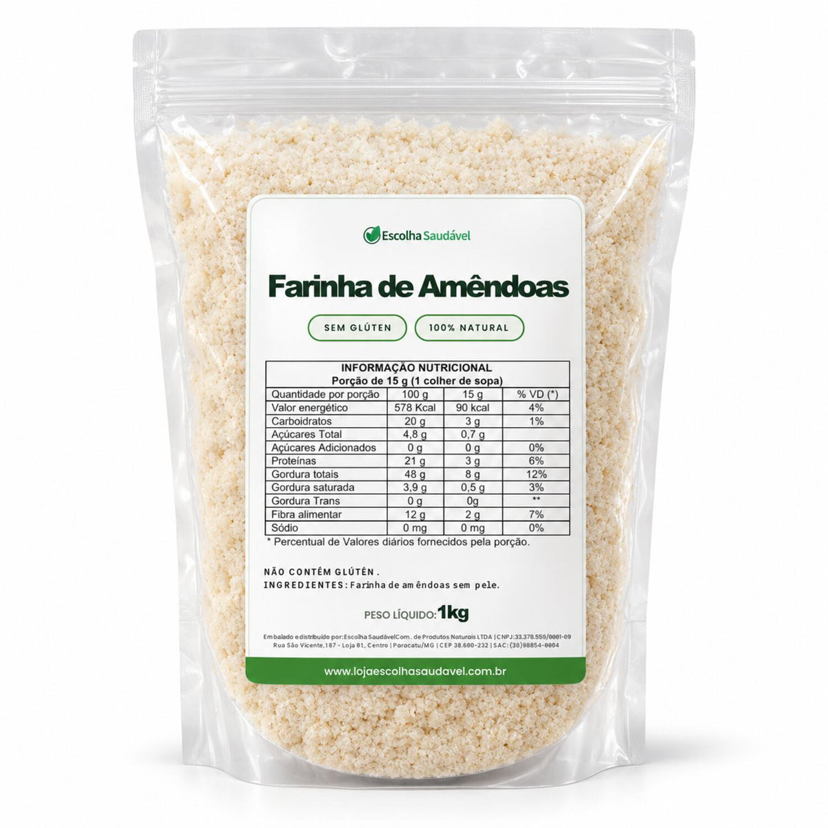 Farinha de Amêndoas 100% Pura