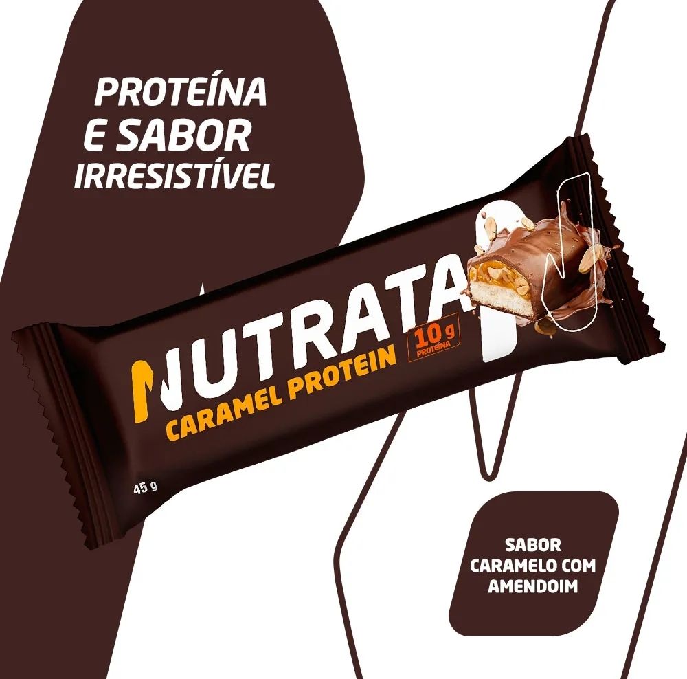 Barra de Proteina Caramel 45g Nutrata