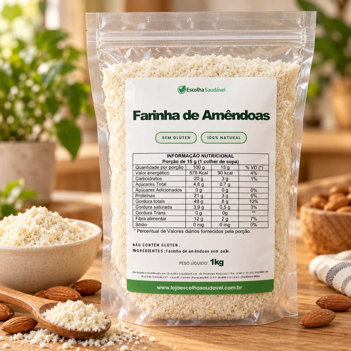 Farinha de Amêndoas 100% Pura