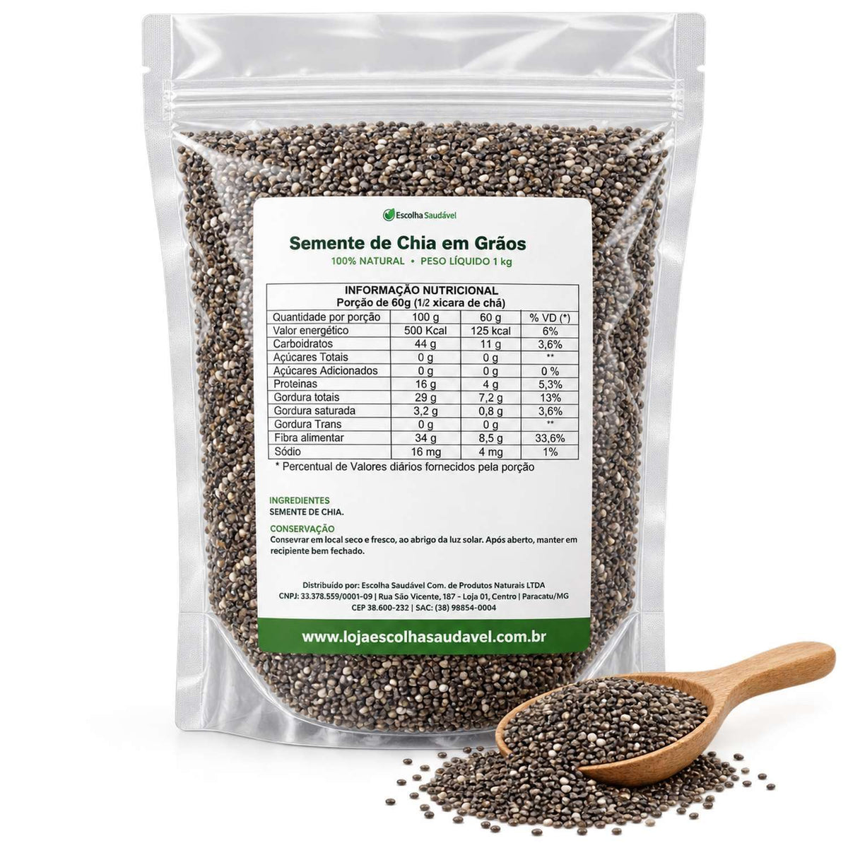 Semente de Chia em Grãos