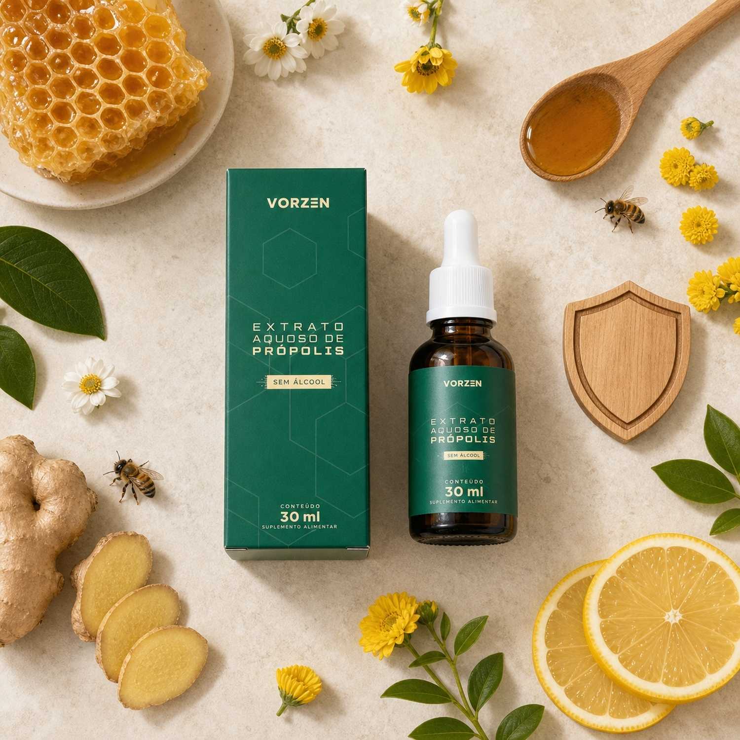 Extrato de Própolis Aquoso 30ml Vorzen
