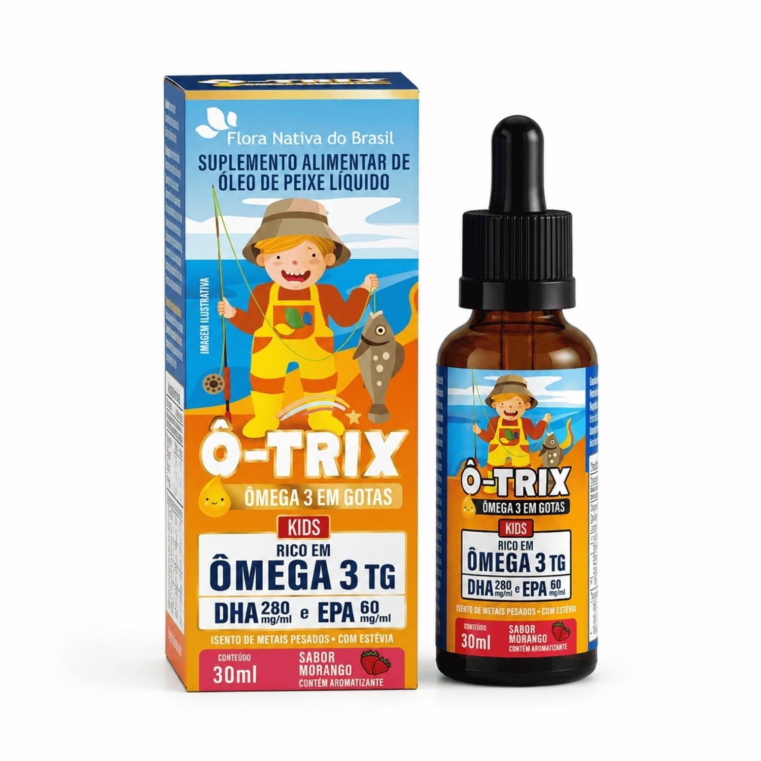 O-Trix (Ômega 3 Kids) Sabor Morango 30ml Flora Nativa