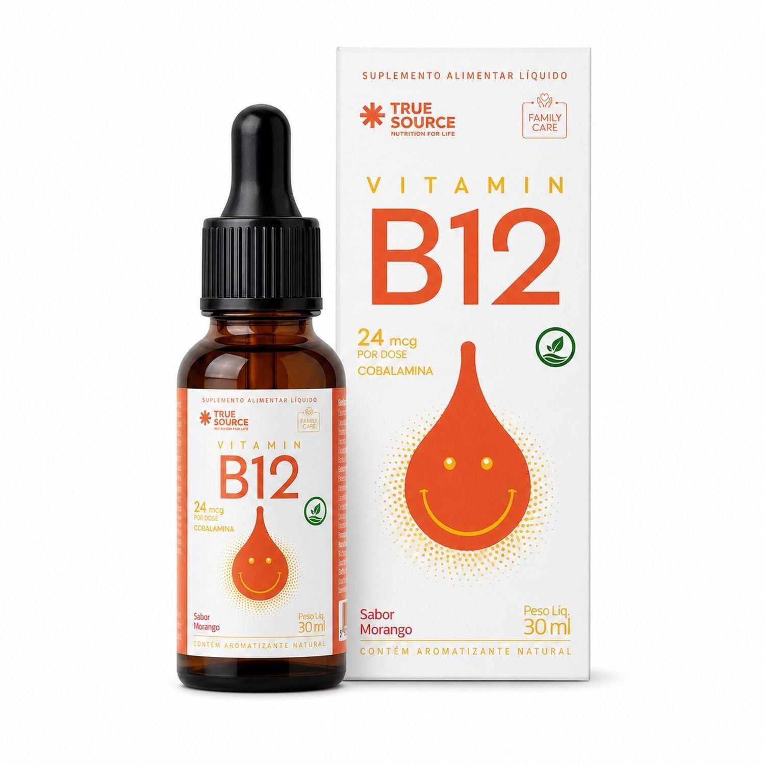 Vitamina B12 Líquido em Gotas for Kids Laranja 30ml True Source