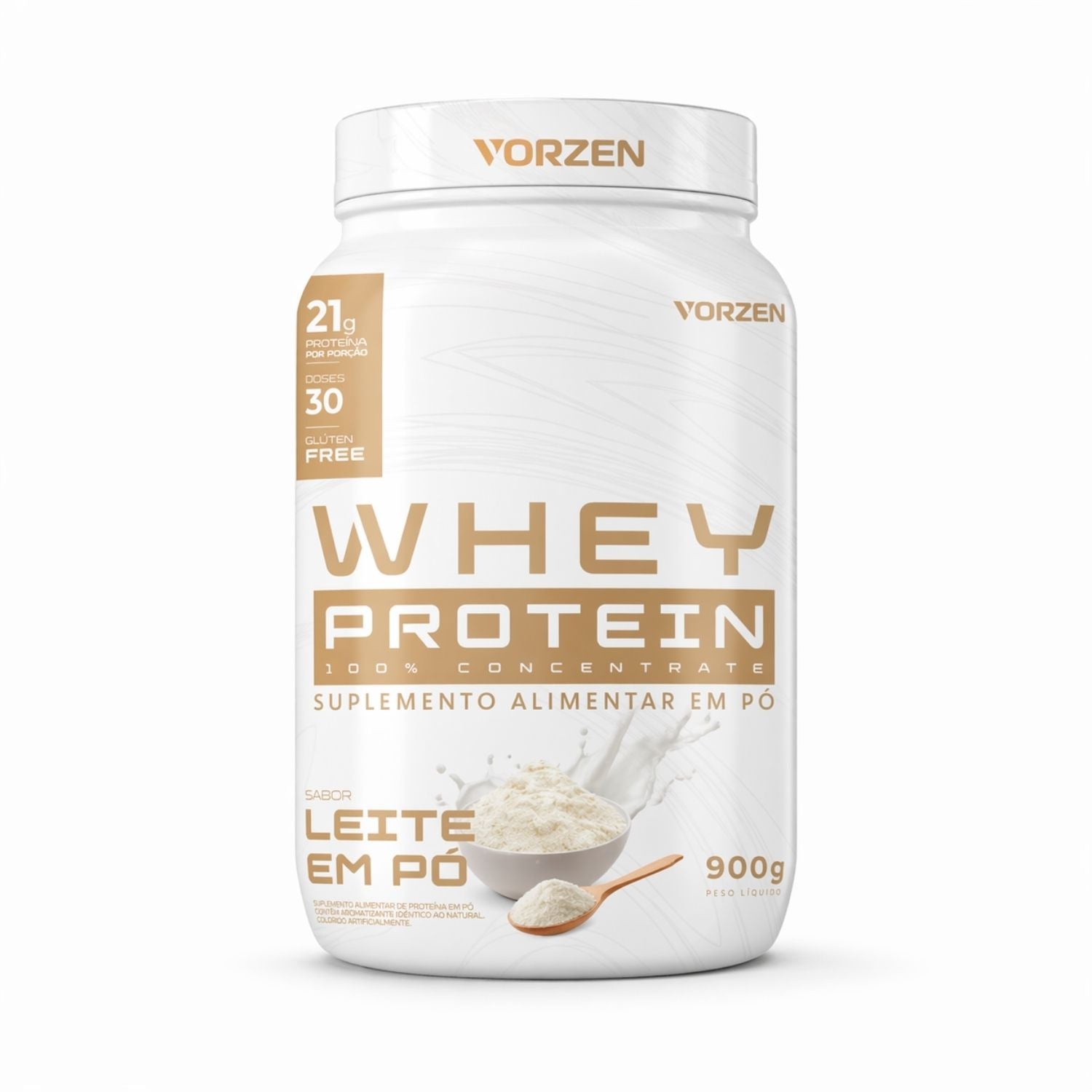 100% Whey Protein Concentrado Pote 900g Vorzen