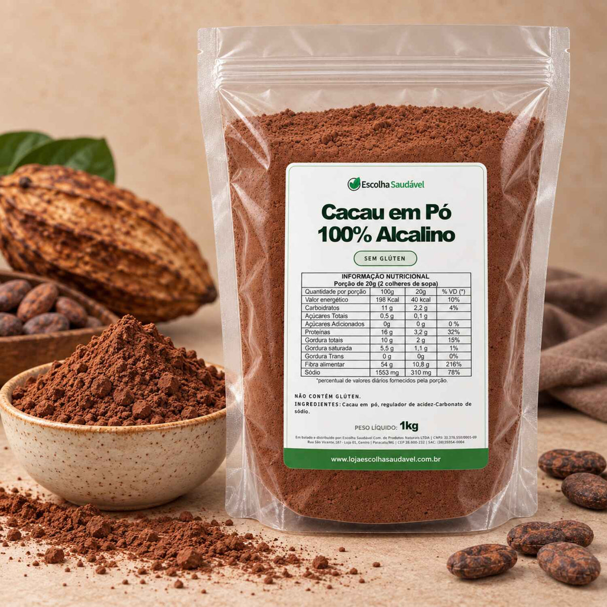 Cacau Em Pó 100% Alcalino