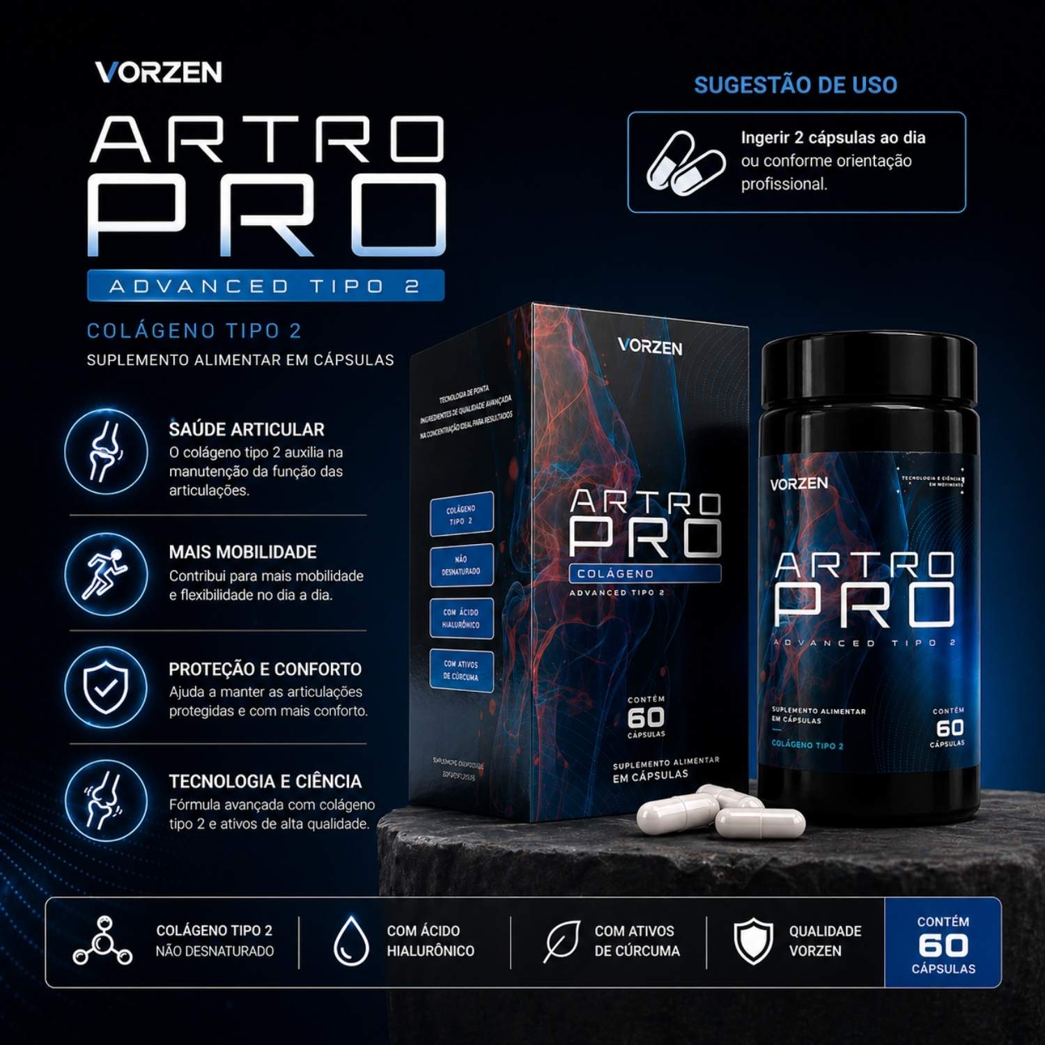 Artro Pro 60 Cápsulas Vorzen