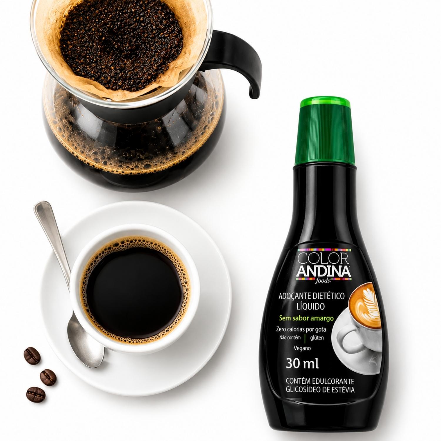 Adoçante Stevia Liquida 30ml Color Andina