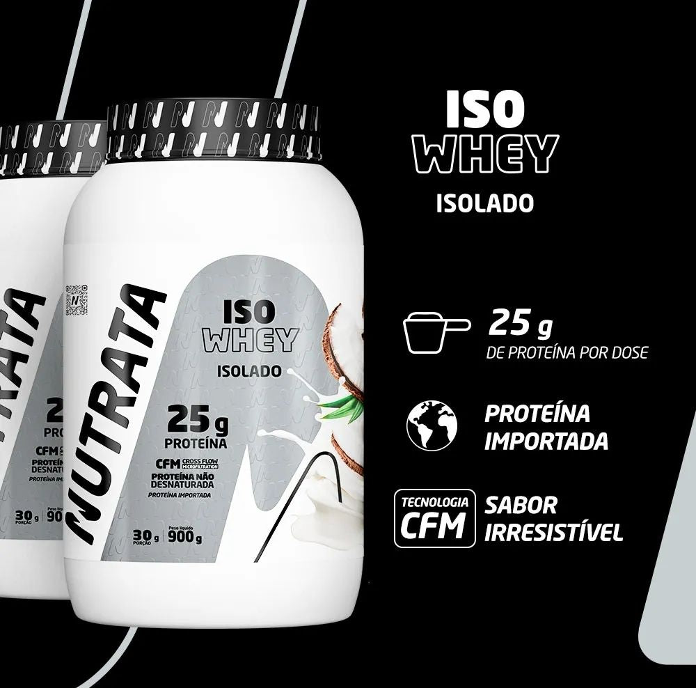 Whey Protein Isolado Pote 900g Nutrata