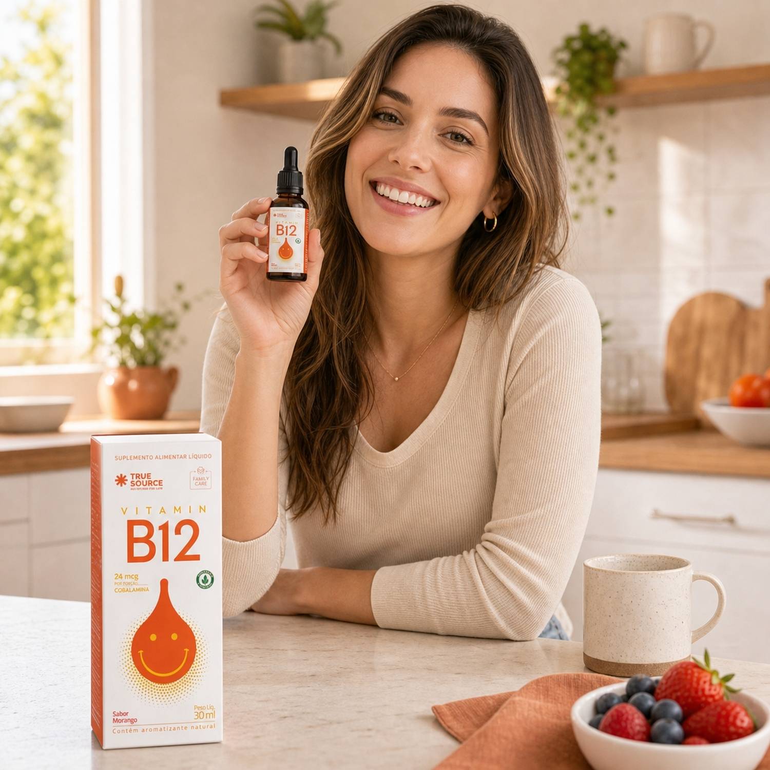 Vitamina B12 Líquido em Gotas for Kids Laranja 30ml True Source