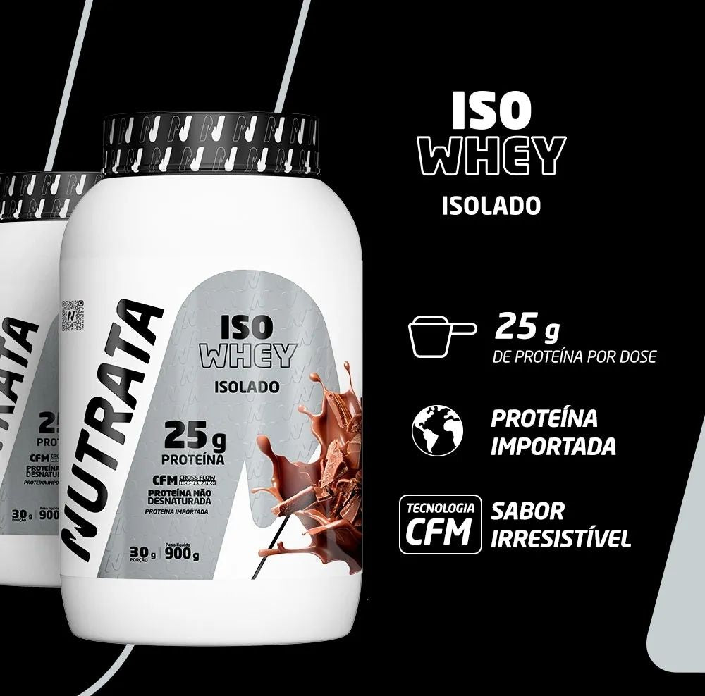 Whey Protein Isolado Pote 900g Nutrata