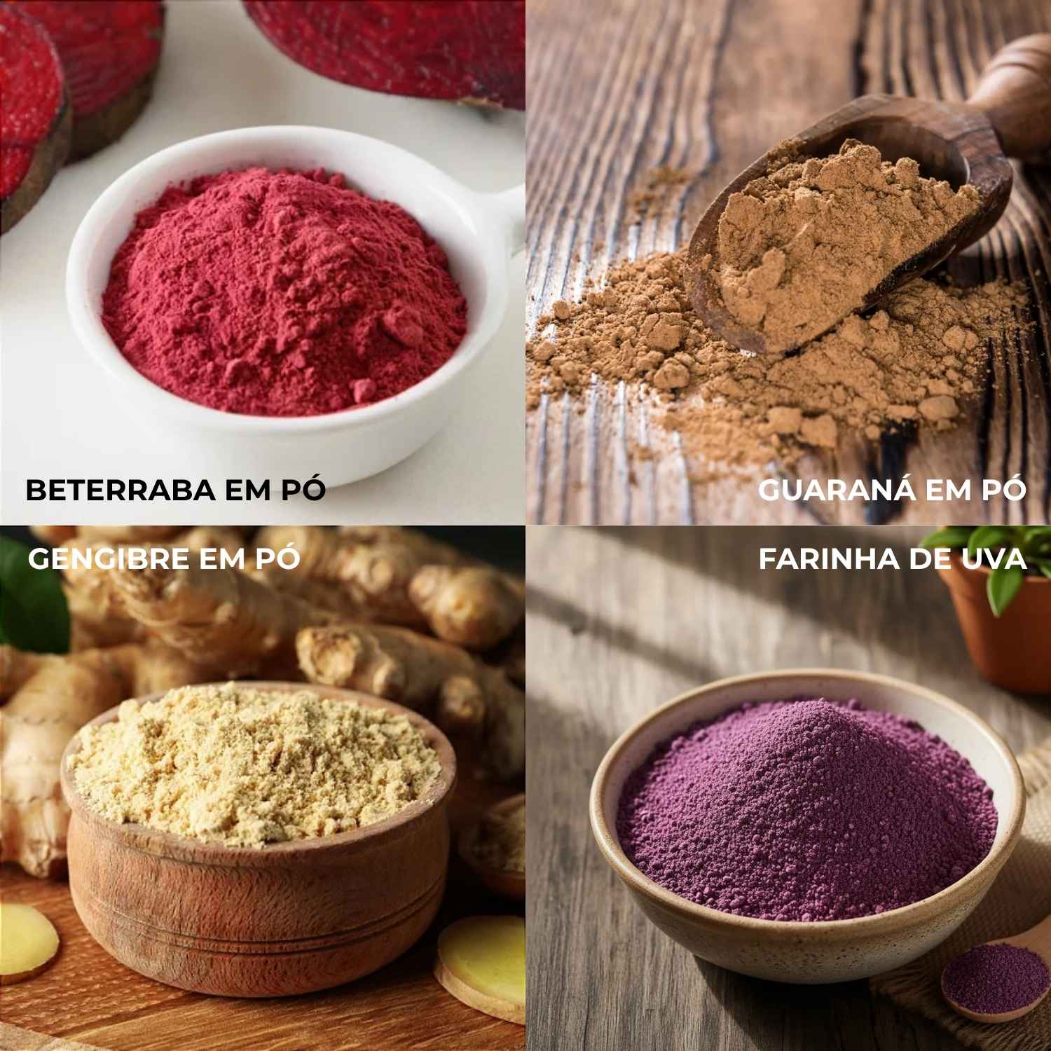 Pré-Treino Natural (Guaraná , Beterraba, Uva e Gengibre)