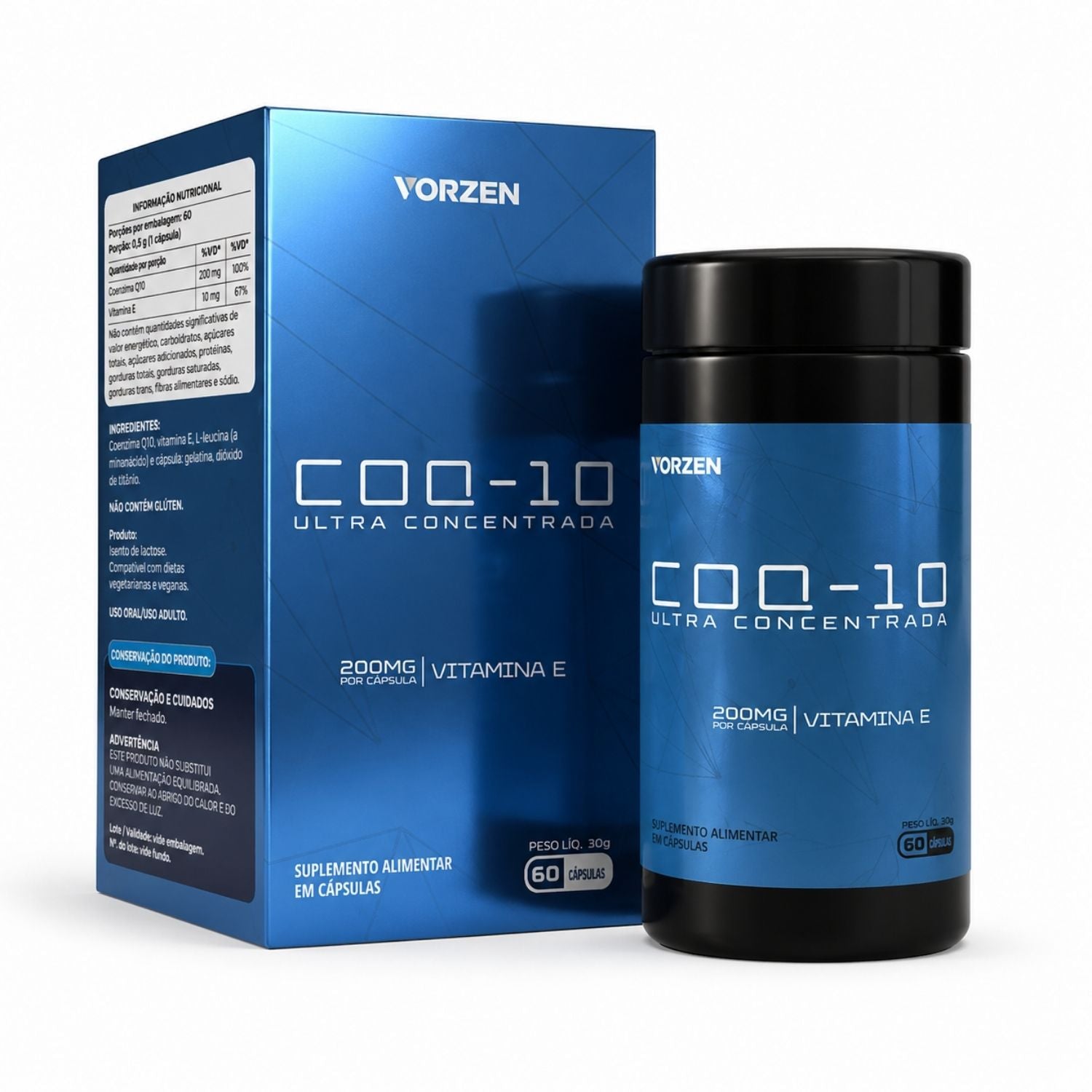 Coenzima Q10 Ultra-Concentrado 60 Cápsulas Vorzen