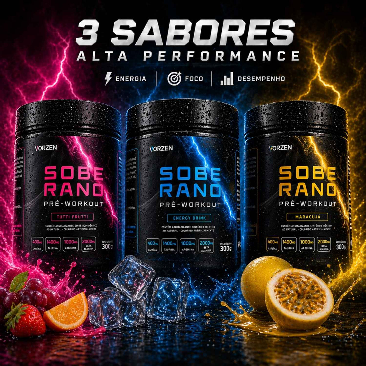 Pré Treino Soberano 300g Vorzen