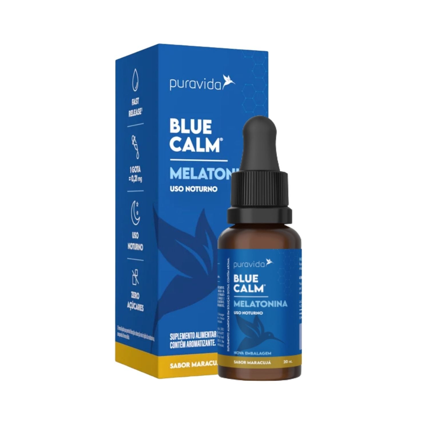 Melatonina Gotas Blue Calm 30ml Pura Vida