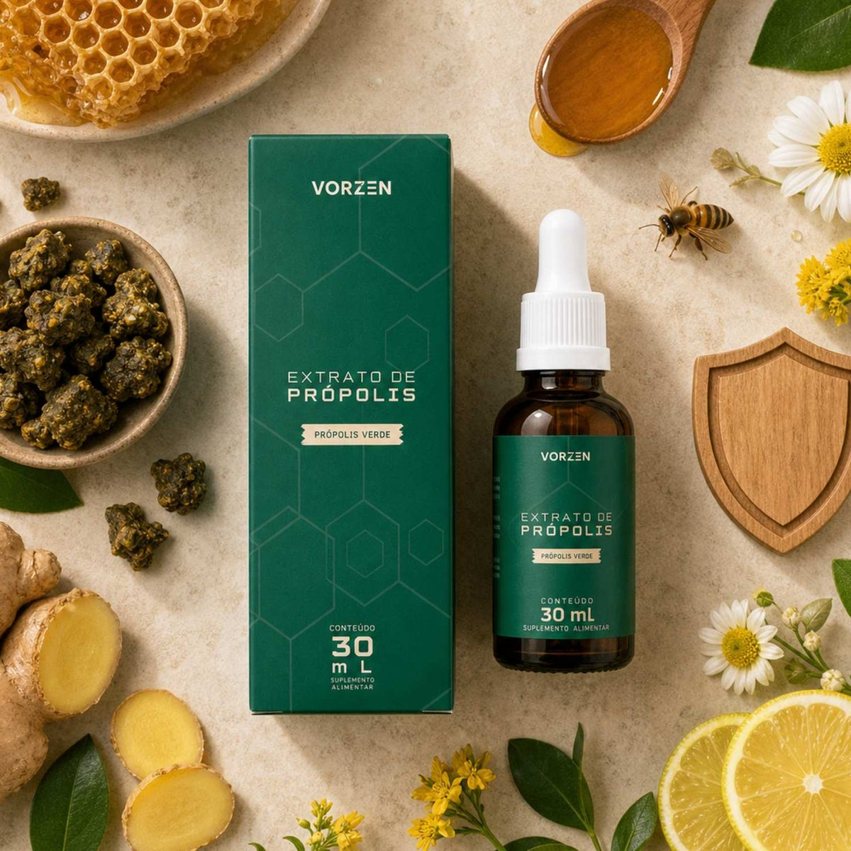 Extrato de Própolis Verde 11% 30ml Vorzen