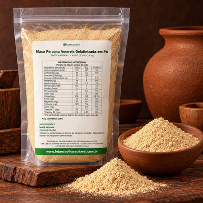 Maca Peruana Amarela Gelatinizada em Pó