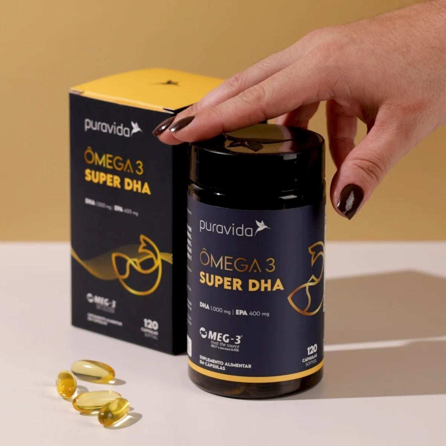 Ômega 3 Super DHA 120 Cápsulas Pura Vida