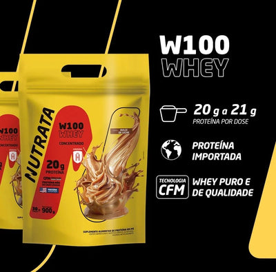 Whey Protein Concentrado W100 Refil 900g Nutrata
