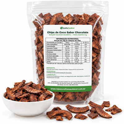 Chips de Coco Sabor Chocolate