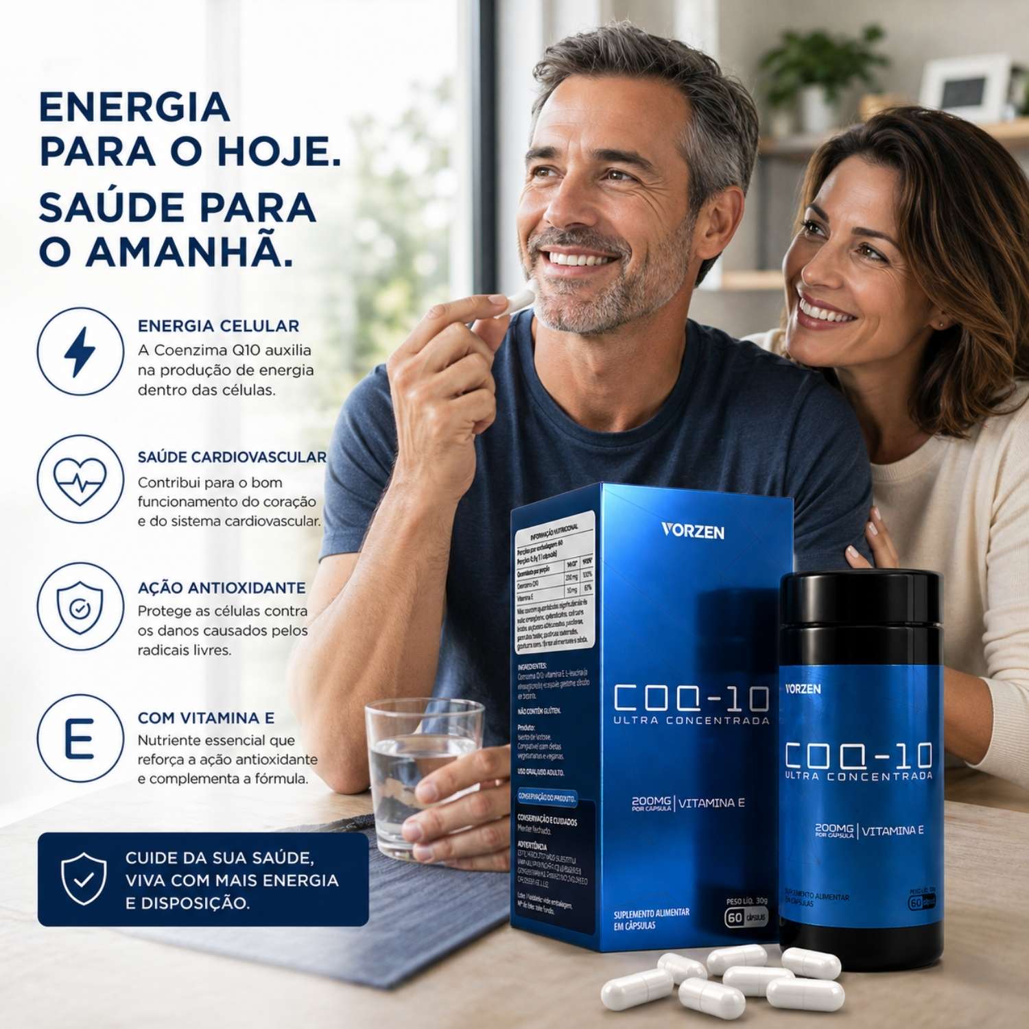 Coenzima Q10 Ultra-Concentrado 60 Cápsulas Vorzen