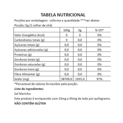 Sal Marinho Mossoró 1kg Br Spices
