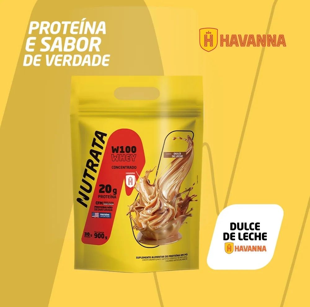 Whey Protein Concentrado W100 Refil 900g Nutrata
