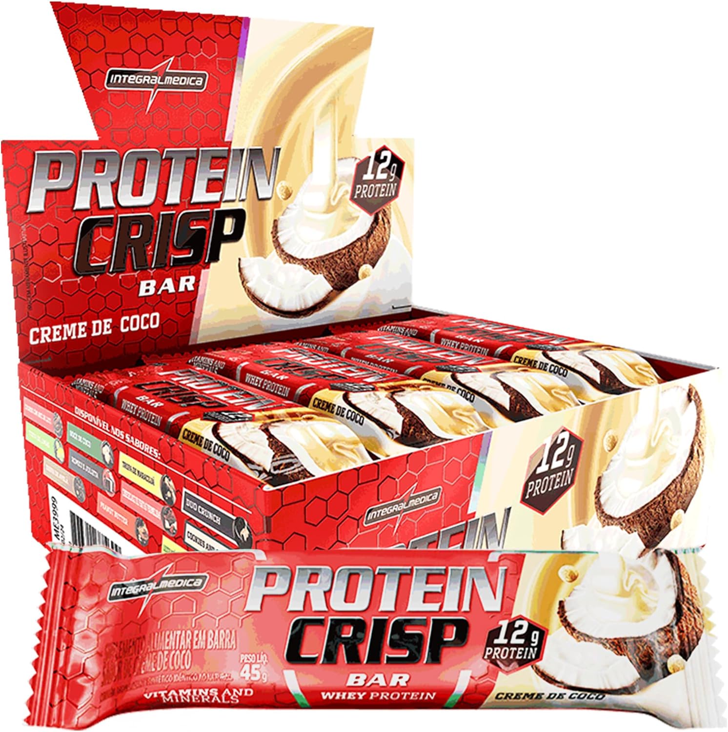 Barra de Proteína Crisp Bar 45g Integralmédica