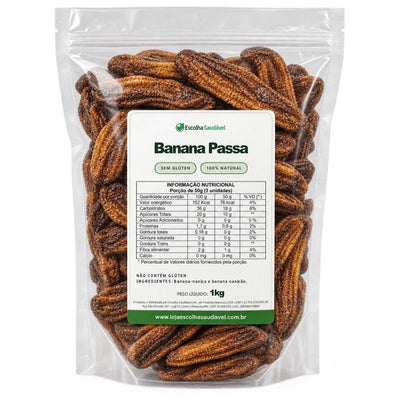Banana Passa Desidratada Zero Açúcar