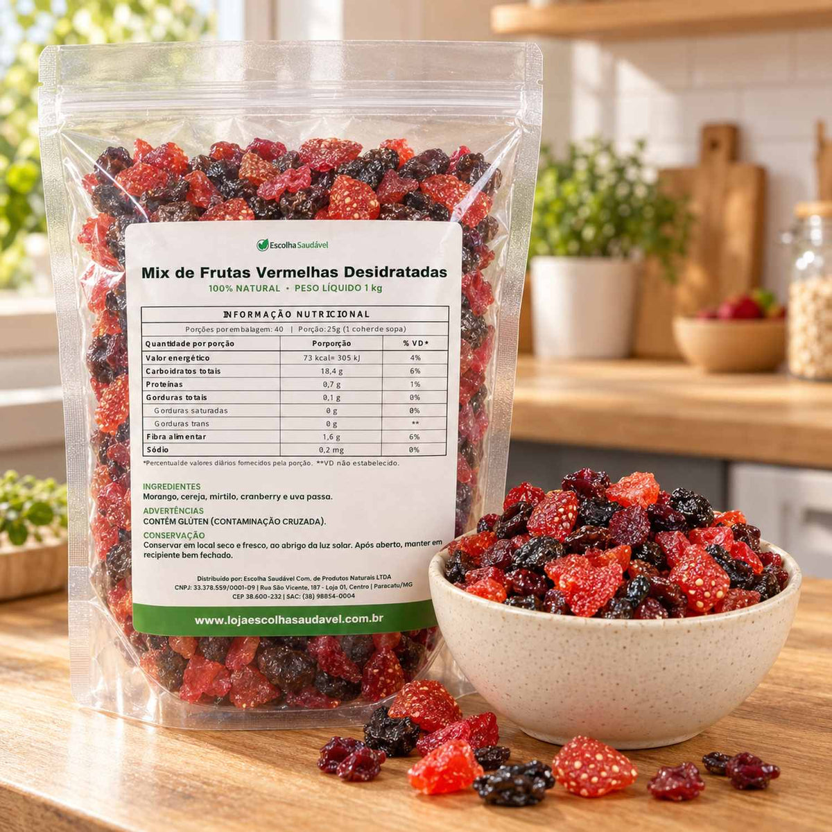 Mix de Frutas Vermelhas Desidratadas