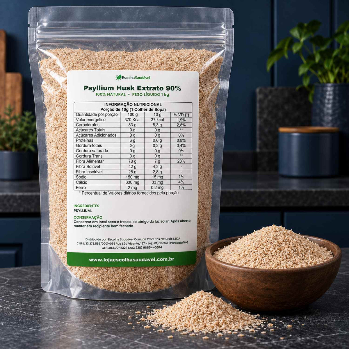 Psyllium Husk Extrato 90%