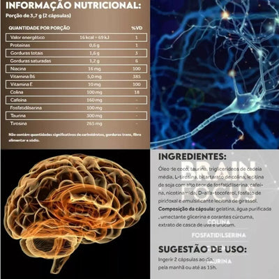 Brain Focus 30 Cápsulas Pura Vida