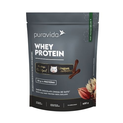 Whey Protein Isolado Lingua de Gato 450g Pura Vida