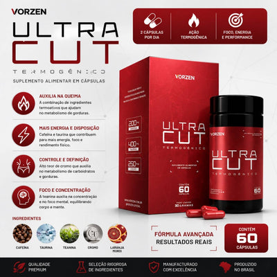 Termogênico Ultra Cut 60 Cápsulas Vorzen