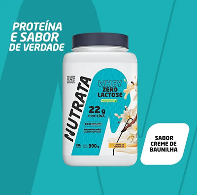 Whey Protein Concentrado Zero Lactose Pote 900g Nutrata