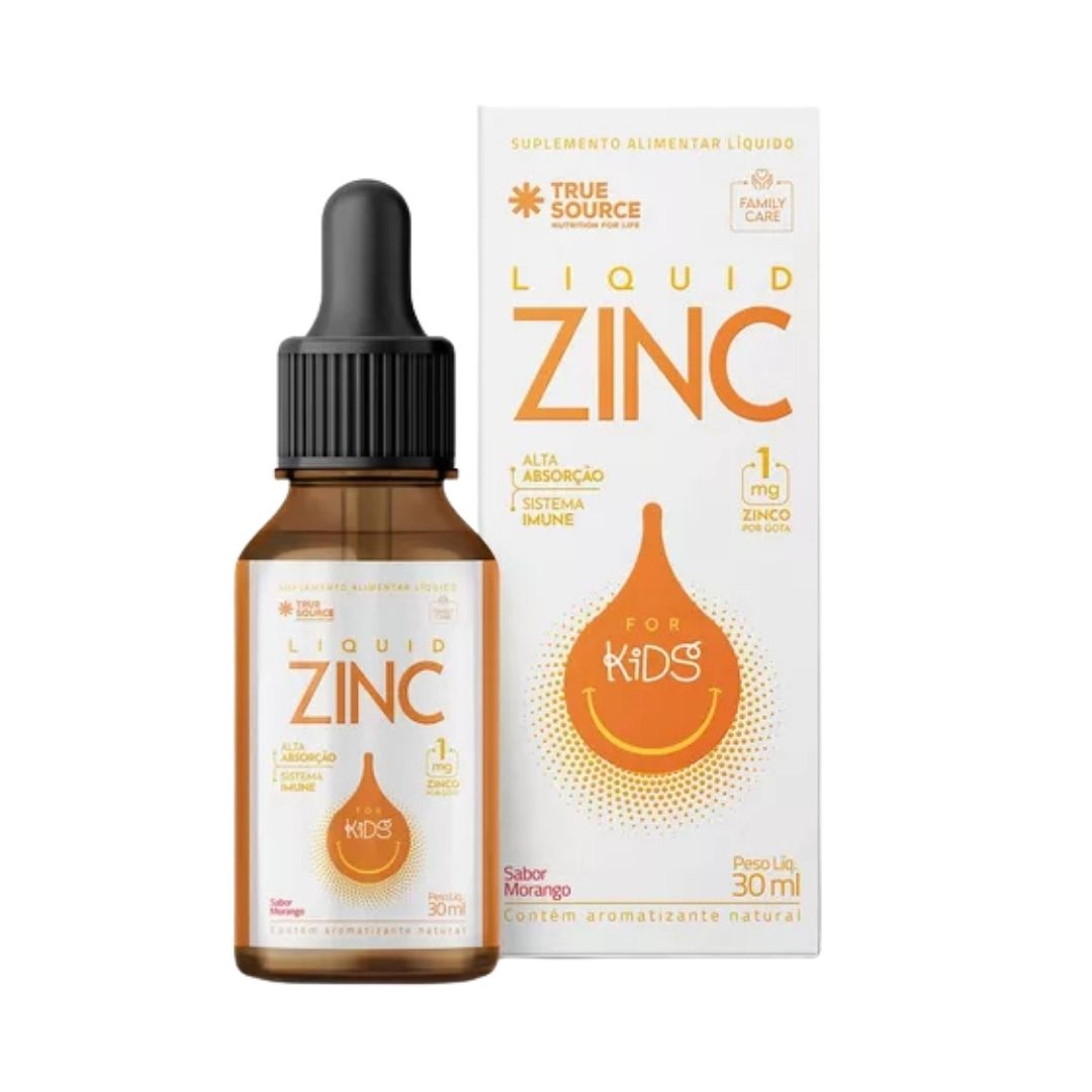Zinco Liquido em Gotas for Kids Morango 30ml True Source