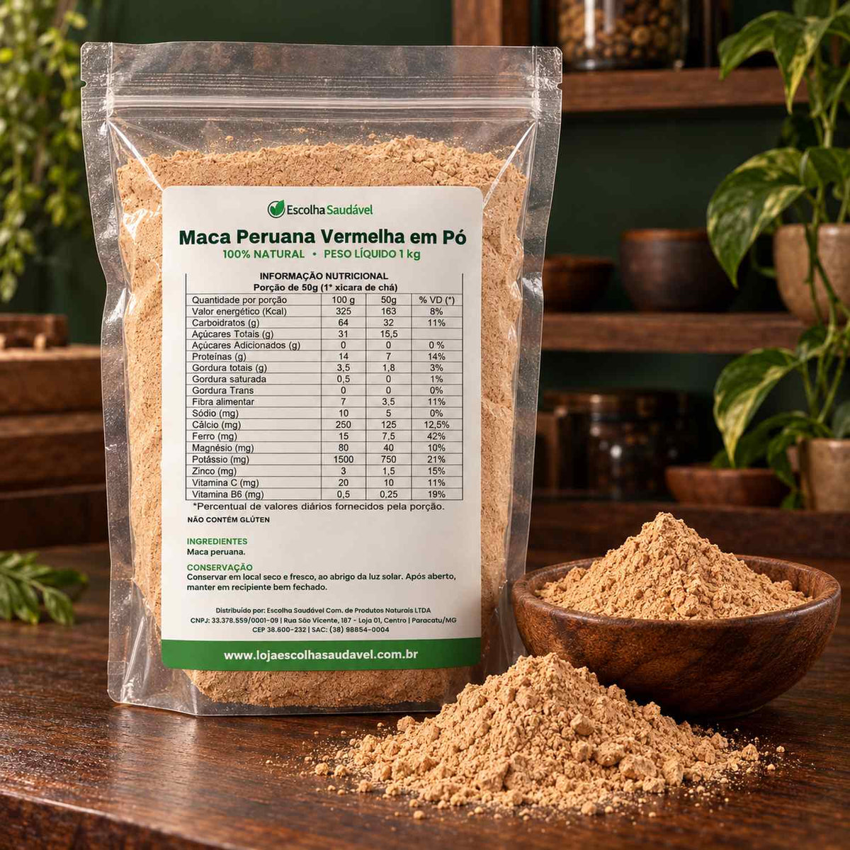 Maca Peruana Vermelha em Pó