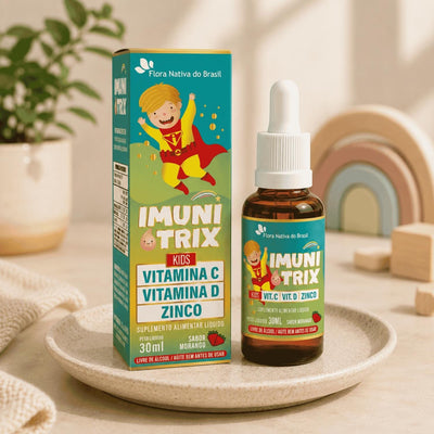 Imunitrix  (Vitamina C, D  e Zinco) Sabor Morango 30ml Flora Nativa do Brasil